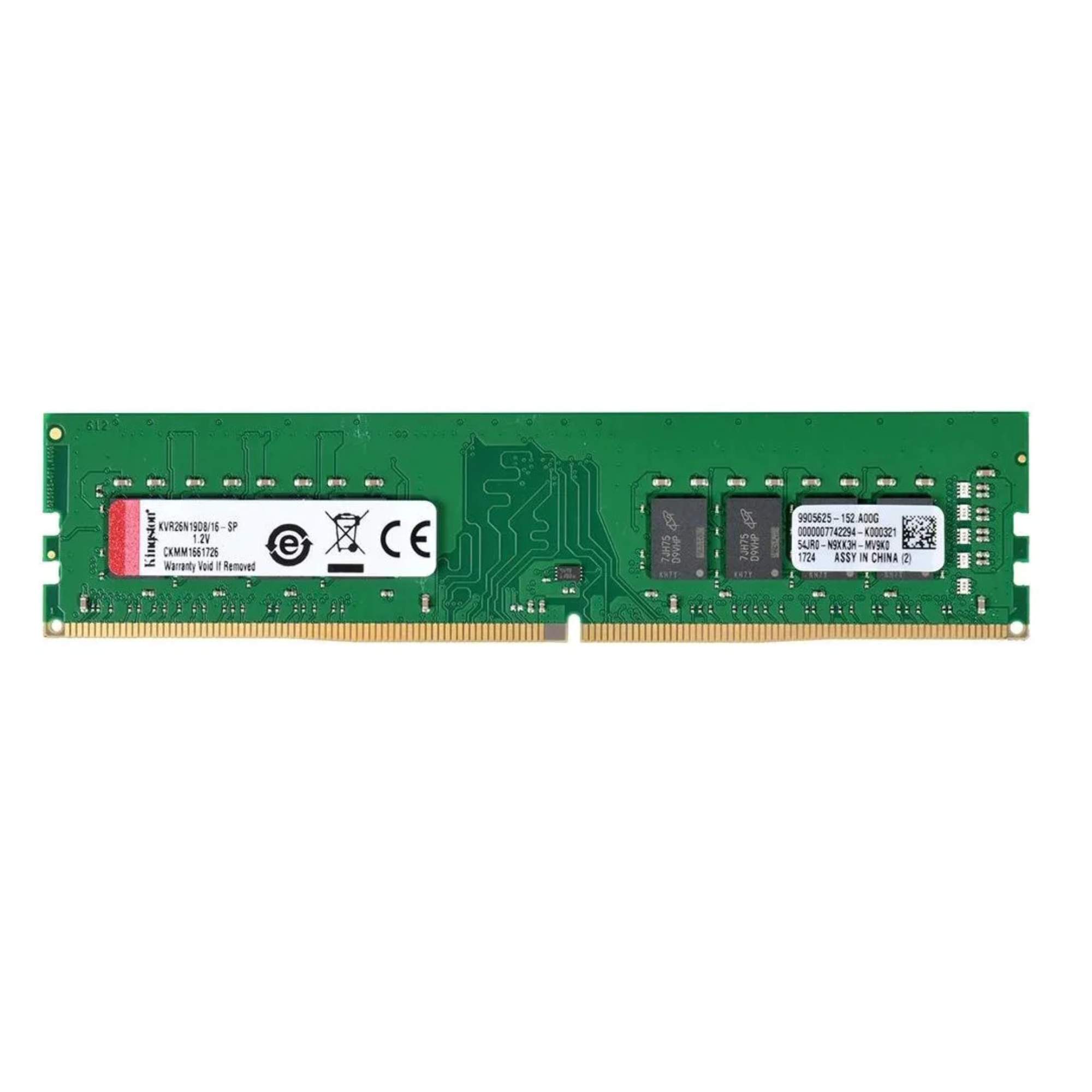 Memória 16GB DDR4 2666MHz/1.2V (PC4-21300) KINGSTON ValueRAM - KVR26N19D8/16