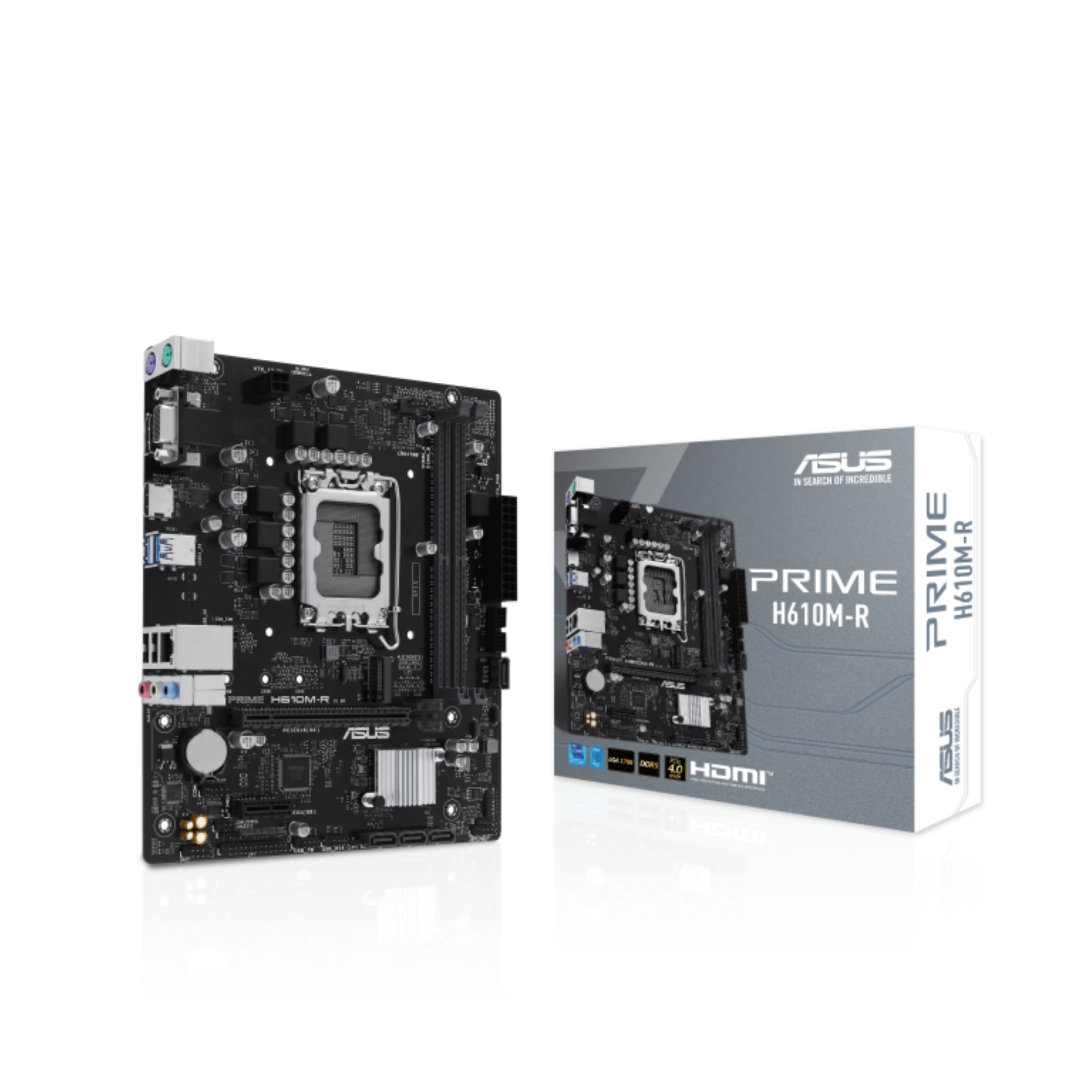 Placa Mãe ASUS PRIME H610M-R p/ Intel LGA1700 2xDDR5