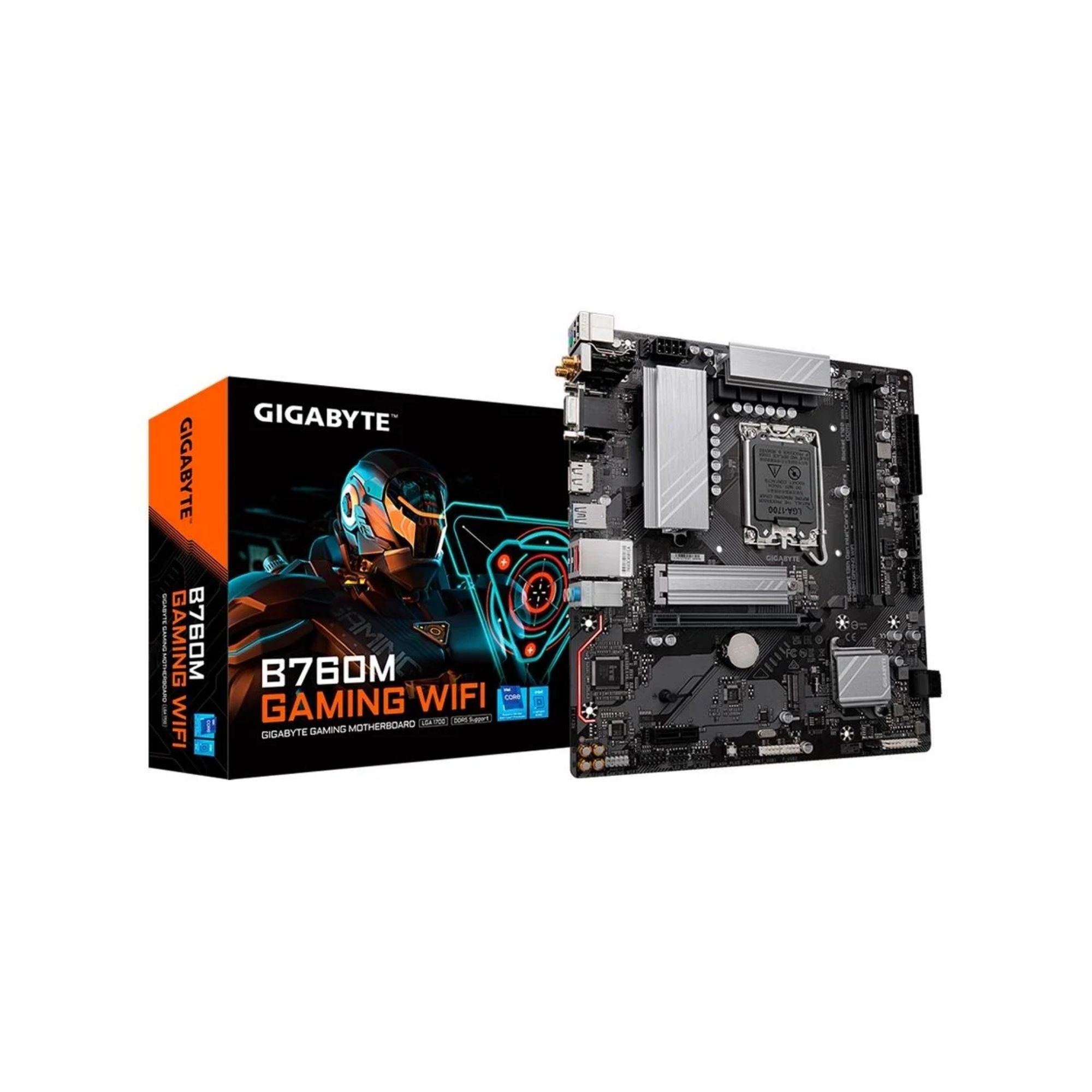 Placa Mãe Gigabyte B760M Gaming WIFI, Intel LGA 1700 MATX, DDR5, WiFi, Preto - B760M GAMING WIFI